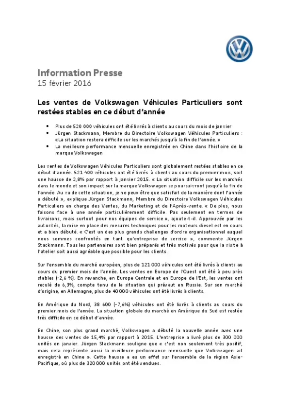 Communiqué de presse