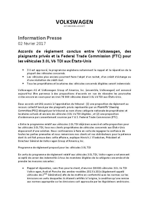Communiqué de presse