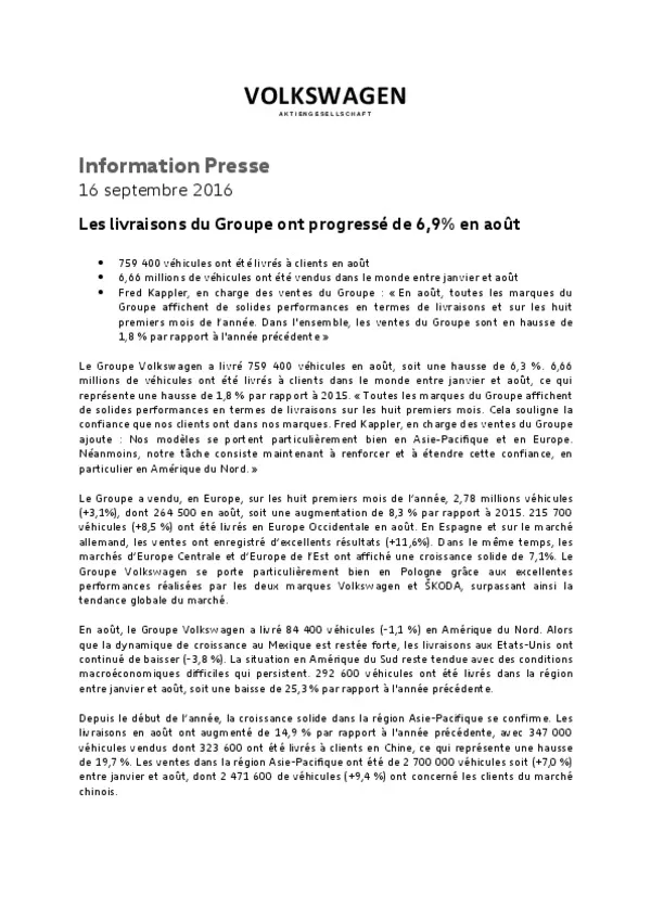 Communiqué de presse