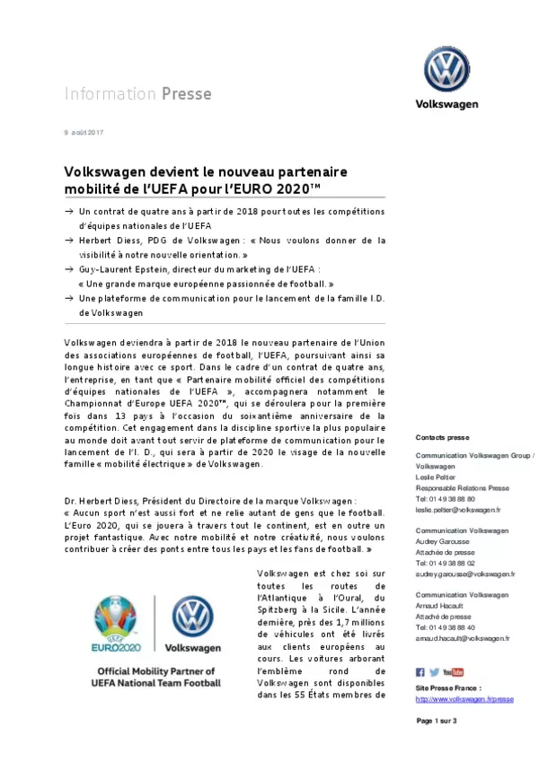 170809 Volkswagen devient le nouveau partenaire mobilite de lUEFA-pdf