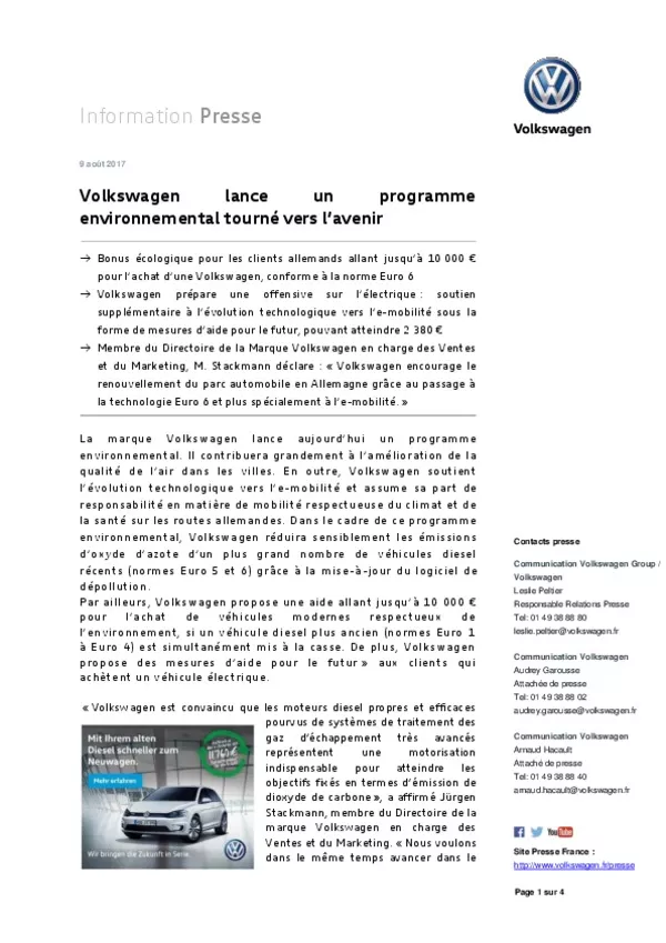 170809Volkswagenlance un programme environnemental tourne vers lavenir-pdf