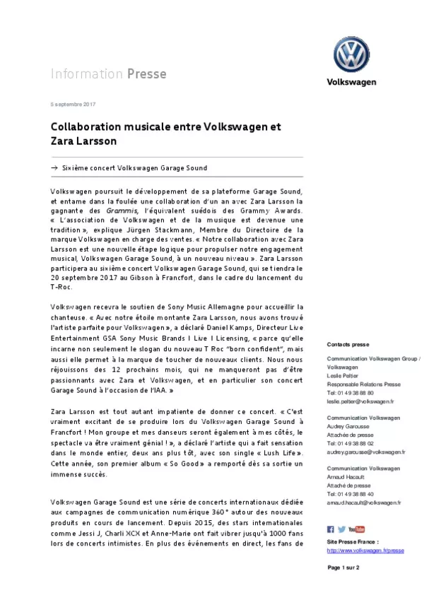 170905Collaboration musicale entre Volkswagen et Zara Larsson-pdf