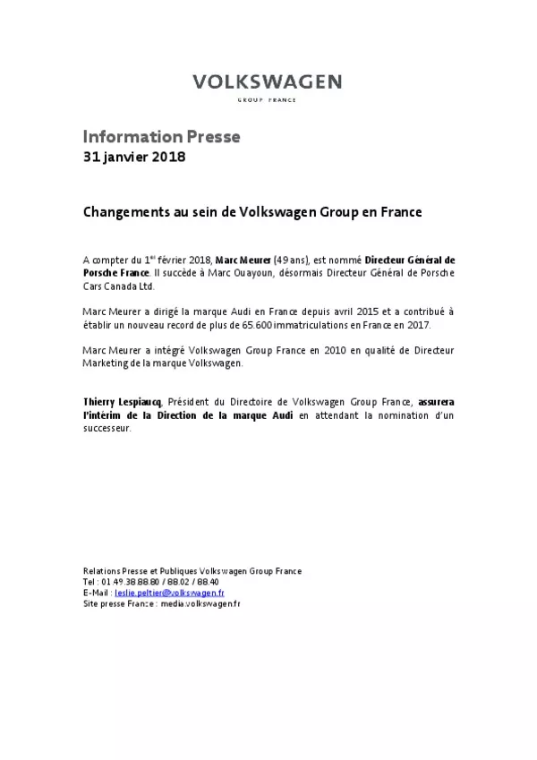 Changements au sein de Volkswagen Group en France-pdf