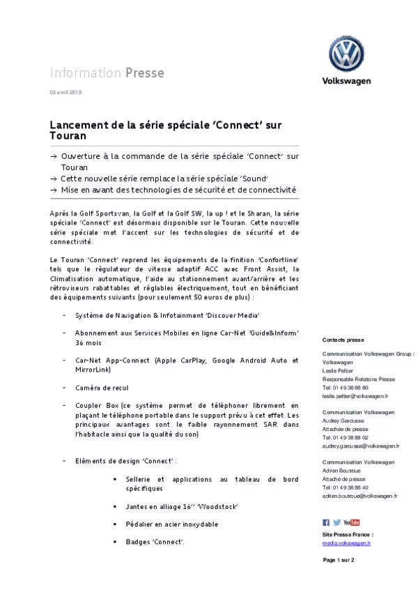 180403Lancement de la serie speciale Connect sur Touran-pdf