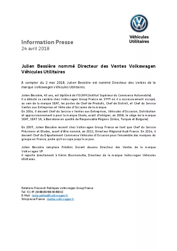 180424Julien Bessiere nomme Directeur des Ventes Volkswagen Vehicules Utilitaires-pdf