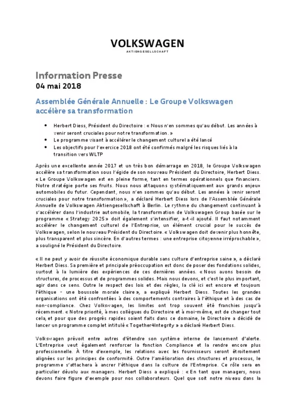 180504Assemblee Generale Annuelle - Volkswagen Group accelere sa transformation-pdf