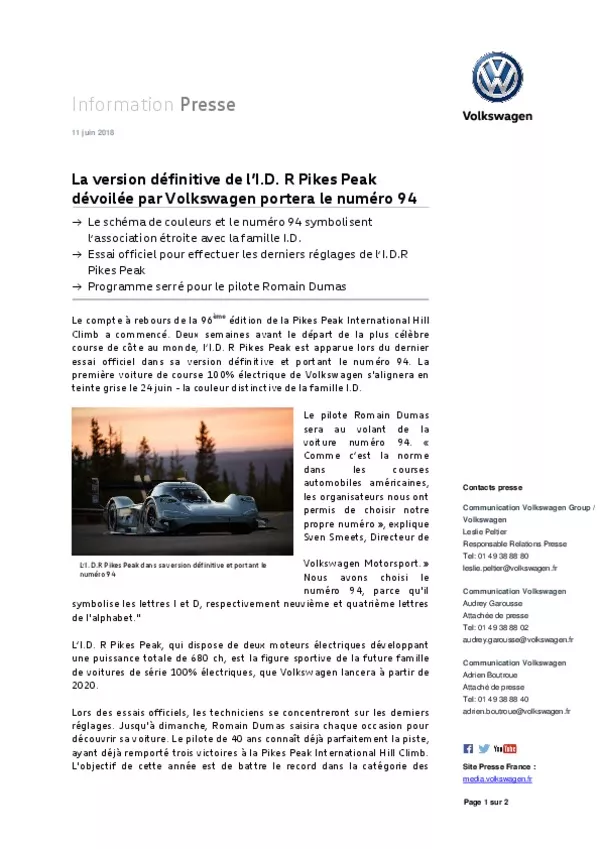 180611La version definitive de lI D  R Pikes Peak devoilee par Volkswagen portera le numero 94-pdf