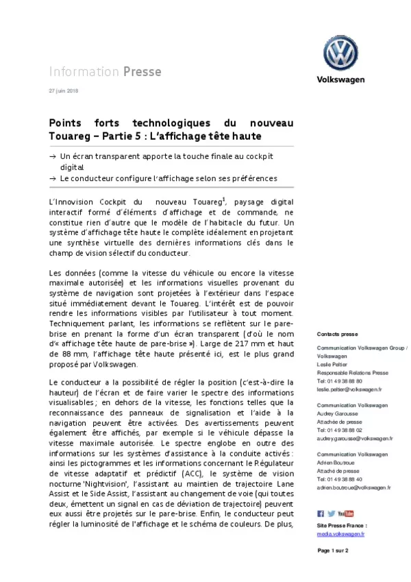 180627Points forts technologiques du nouveau Touareg  Partie 5 Laffichage tete haute-pdf