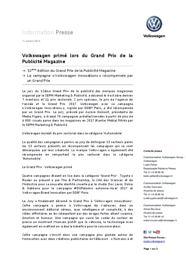 11102018Volkswagen prime lors du Grand Prix de la Publicite Magazine-pdf