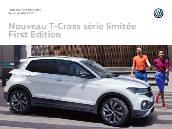 Tarif Nouveau T-Cross série limitée First Edition 