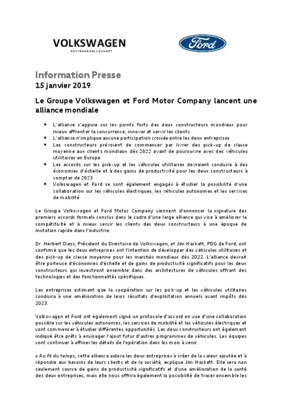 190115Le Groupe Volkswagen et Ford Motor Company lancent une alliance mondiale-pdf