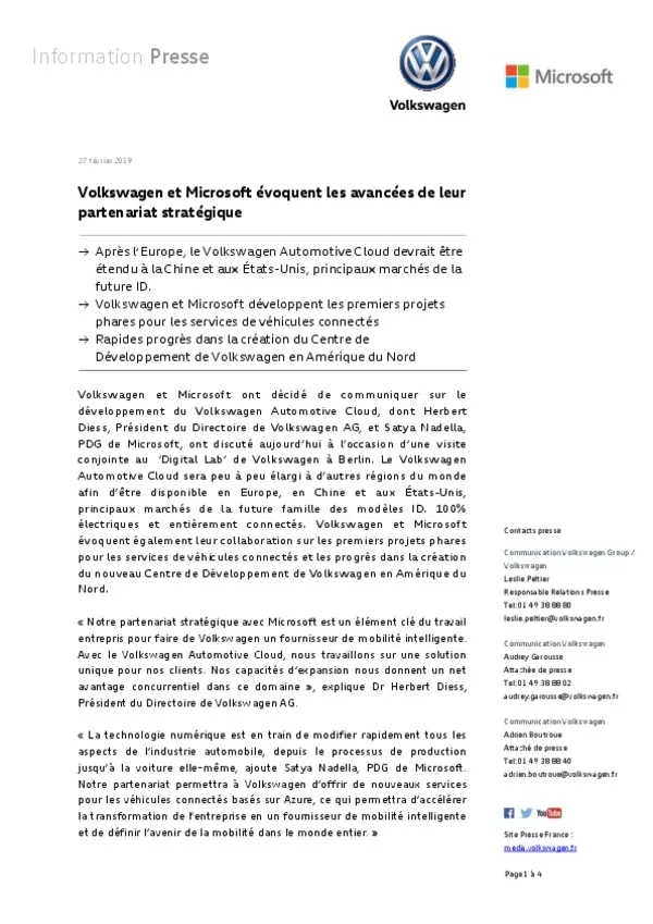 27022019Volkswagen et Microsoft evoquent les avancees de leur partenariat strategique-pdf