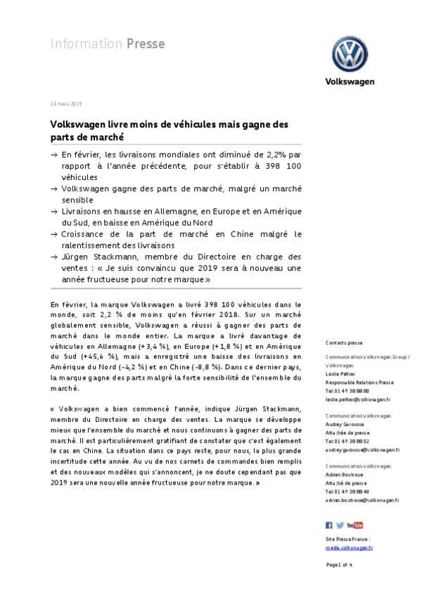 20190313Volkswagen livre moins de vehicules mais gagne des parts de marche-pdf
