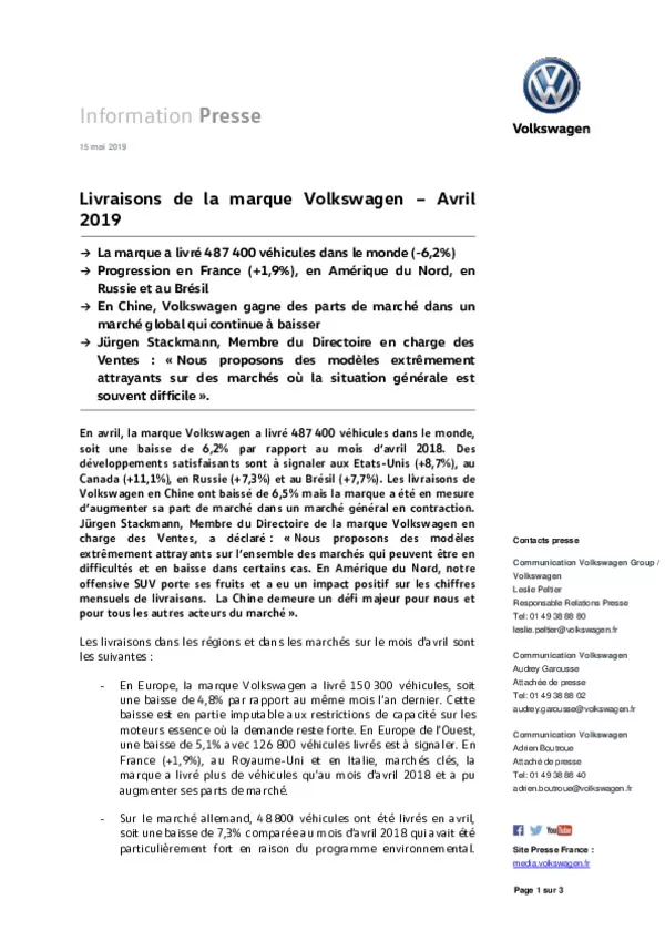 190515Livraisons de la marque Volkswagen  Avril 2019-pdf