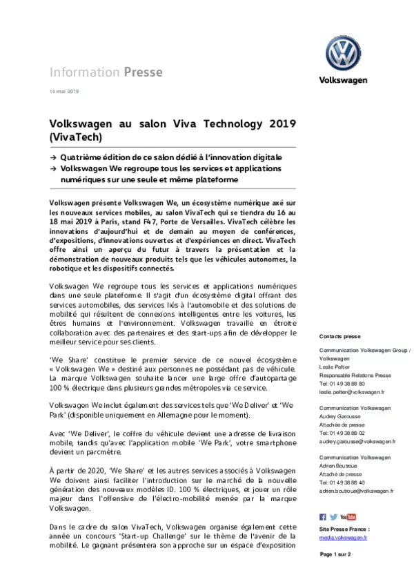 190514Volkswagen present au salon Viva Technology 2019-pdf