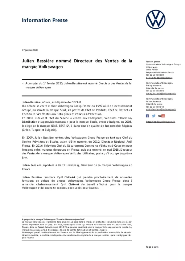 200117Julien Bessiere nomme Directeur des Ventes de la marque Volkswagen-pdf