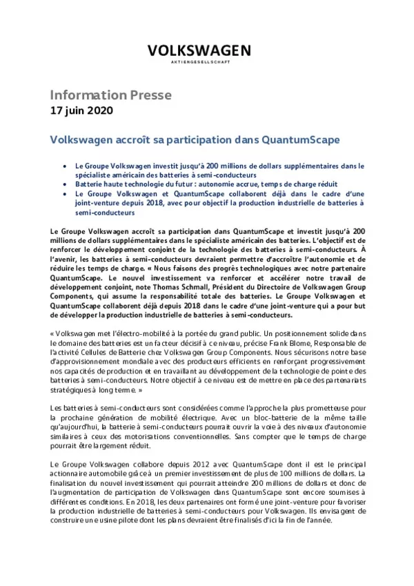 200617Volkswagen accroit sa participation dans QuantumScape-pdf