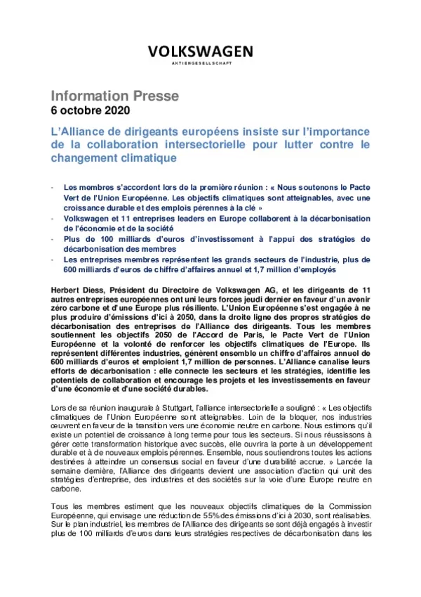 201006LAlliance de dirigeants europeens insiste sur limportance de la collaboration intersectorielle pour lutter contre le changement climatique-pdf