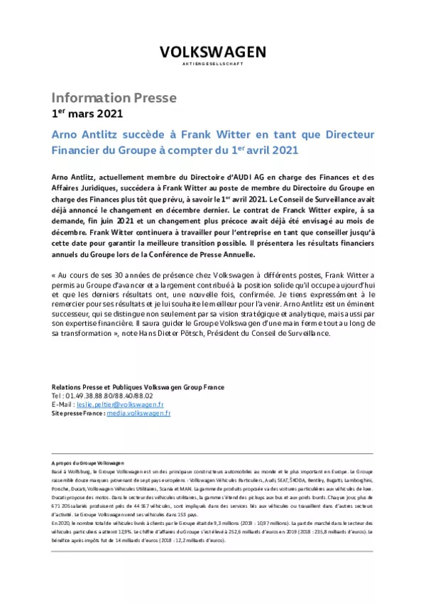 210301Arno Antlitz succede a Frank Witter en tant que Directeur Financier du Groupe a compter du 1er avril 2021-pdf