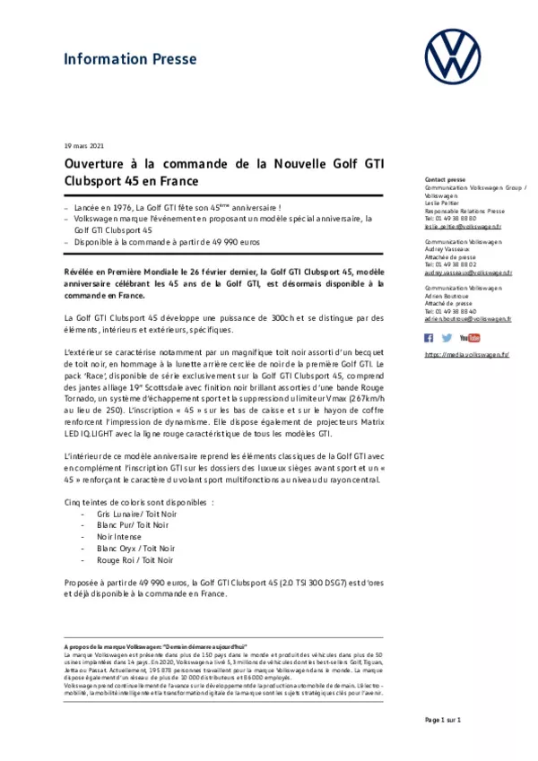 210318Ouverture a la commande de la Nouvelle Golf GTI Clubsport 45 en France QC-pdf