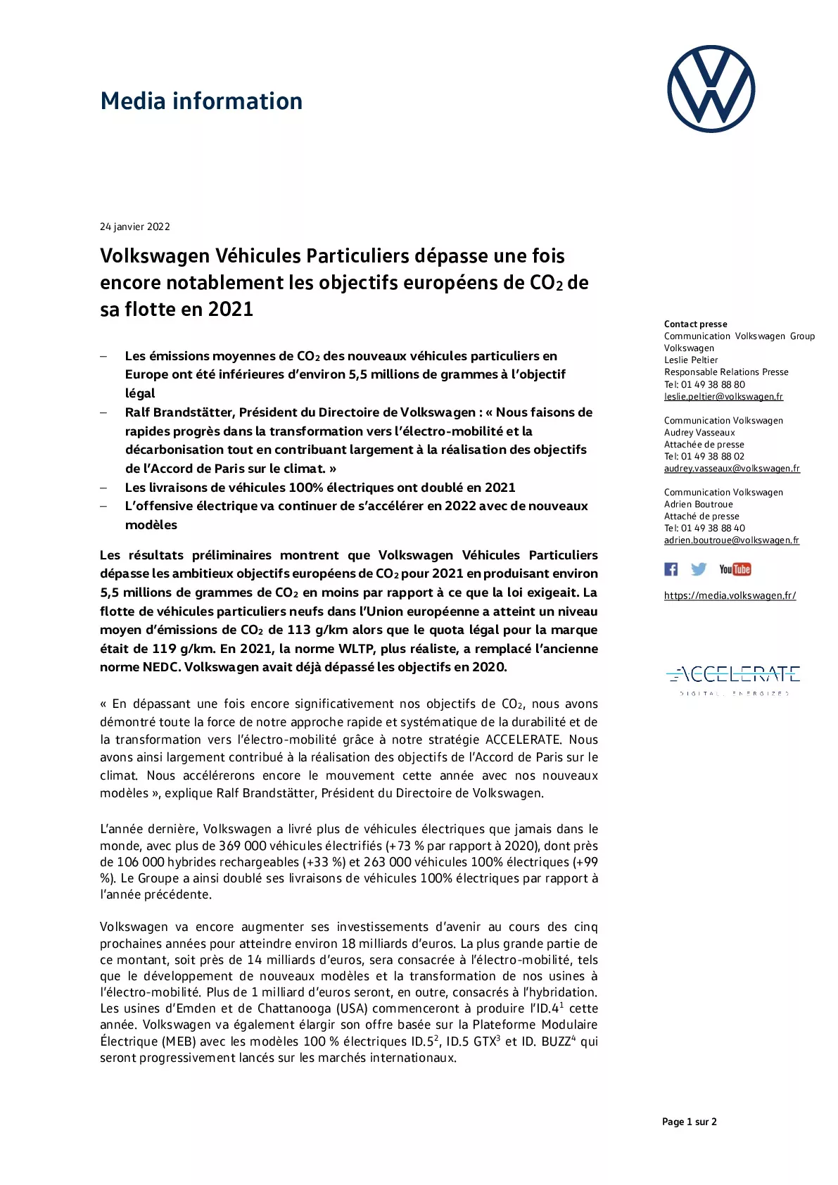 22_01_24_Volkswagen Véhicules Particuliers dépasse une fois encore notablement les objectifs européens de CO2 de sa flotte en 2021-pdf