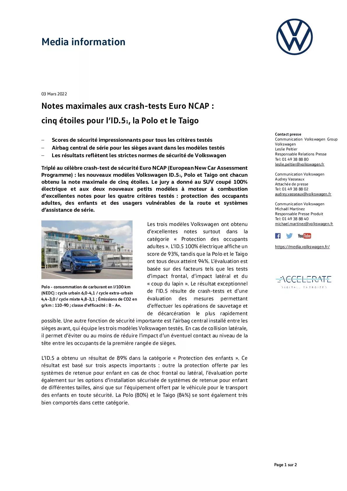 220303Notes maximales aux crash-tests NCAP cinq étoiles pour lID.5 la Polo et le Taigo-pdf