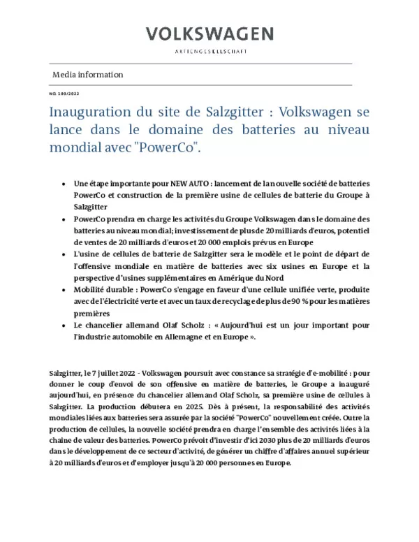 22_07_07_Inauguration du site de Salzgitter_Volkswagen se lance dans le domaine des batteries au niveau mondial avec PowerCo.pdf