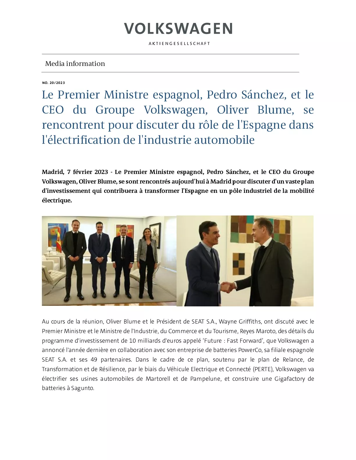 23_02_07_Le Premier ministre espagnol Pedro Sánchez et le CEO du Groupe Volkswagen Oliver Blume se rencontrent pour discuter du rôle de l'Espagne dans l'électrification de -pdf