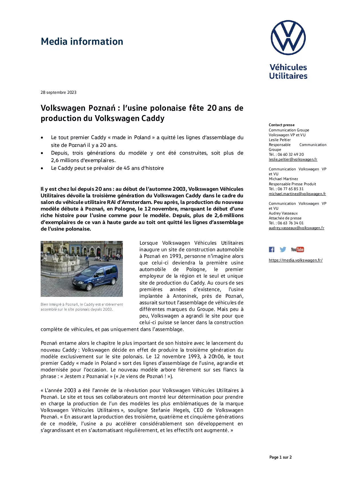 Volkswagen Poznań _l’usine polonaise fête 20 ans de production du Volkswagen Caddy-pdf