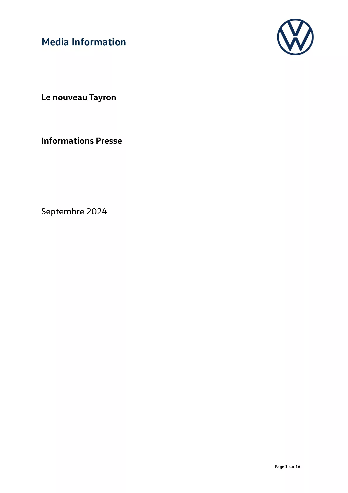 Dossier de presse