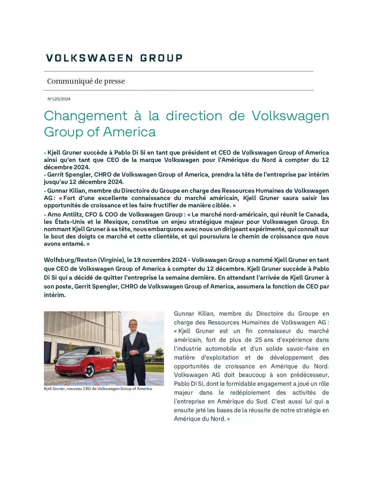 Changement à la direction de Volkswagen Group of America-pdf