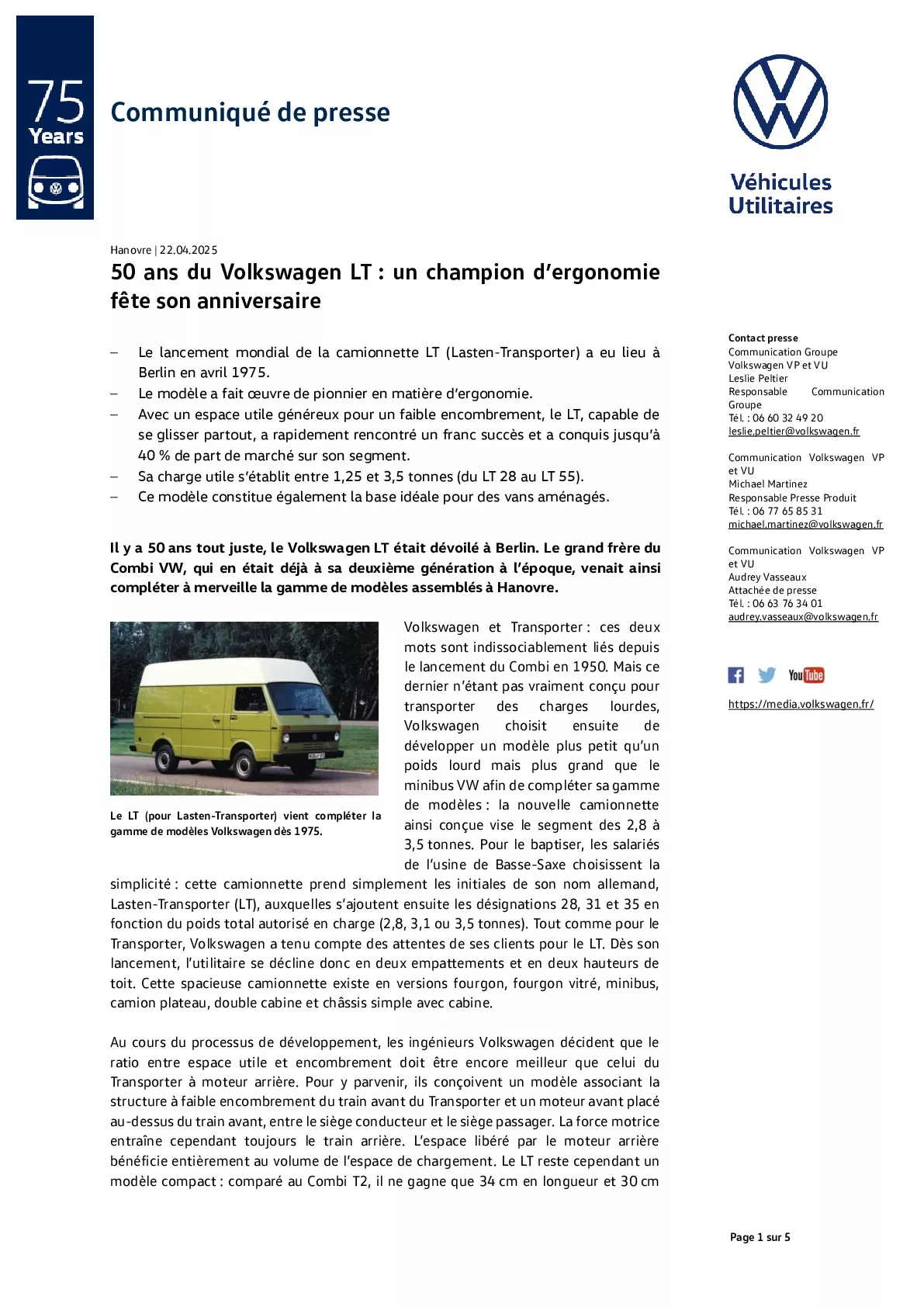 Communiqué de presse