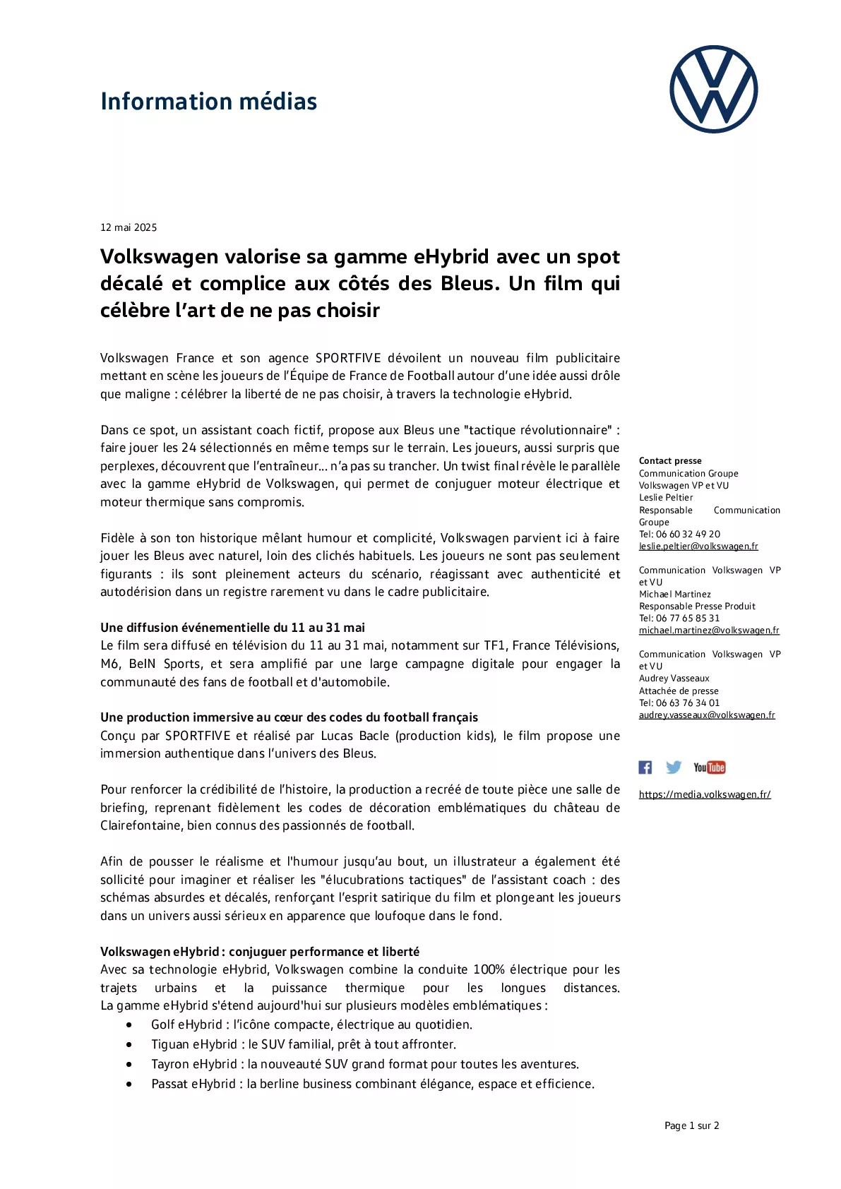 Communiqué de presse