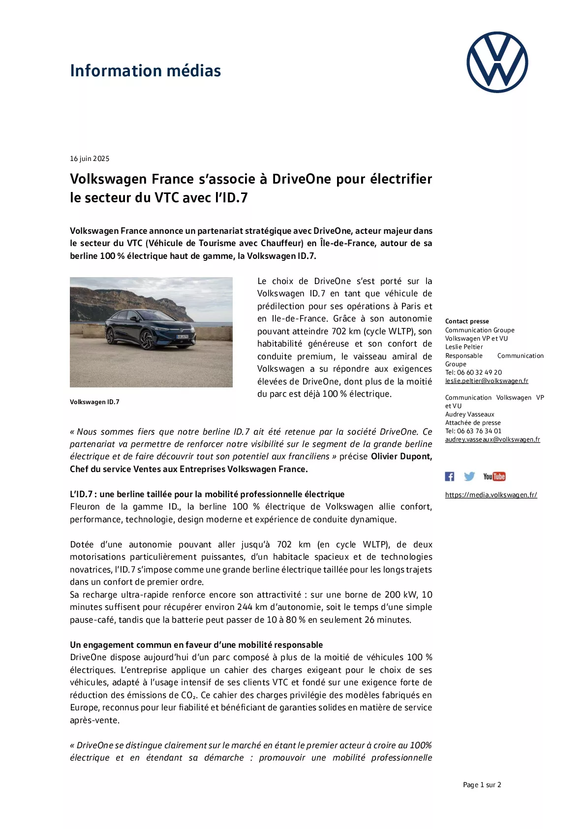 Communiqué de presse