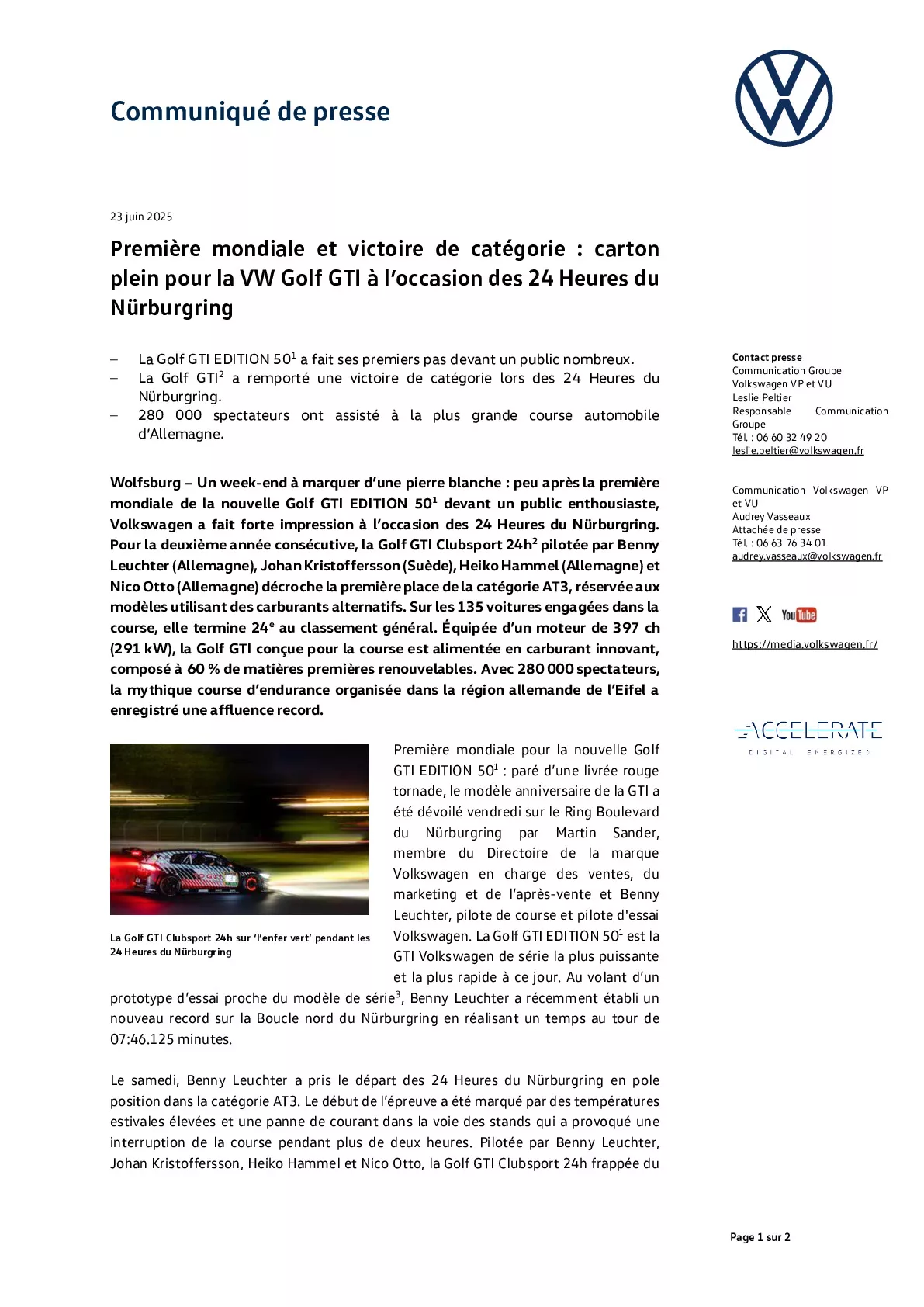Communiqué de presse