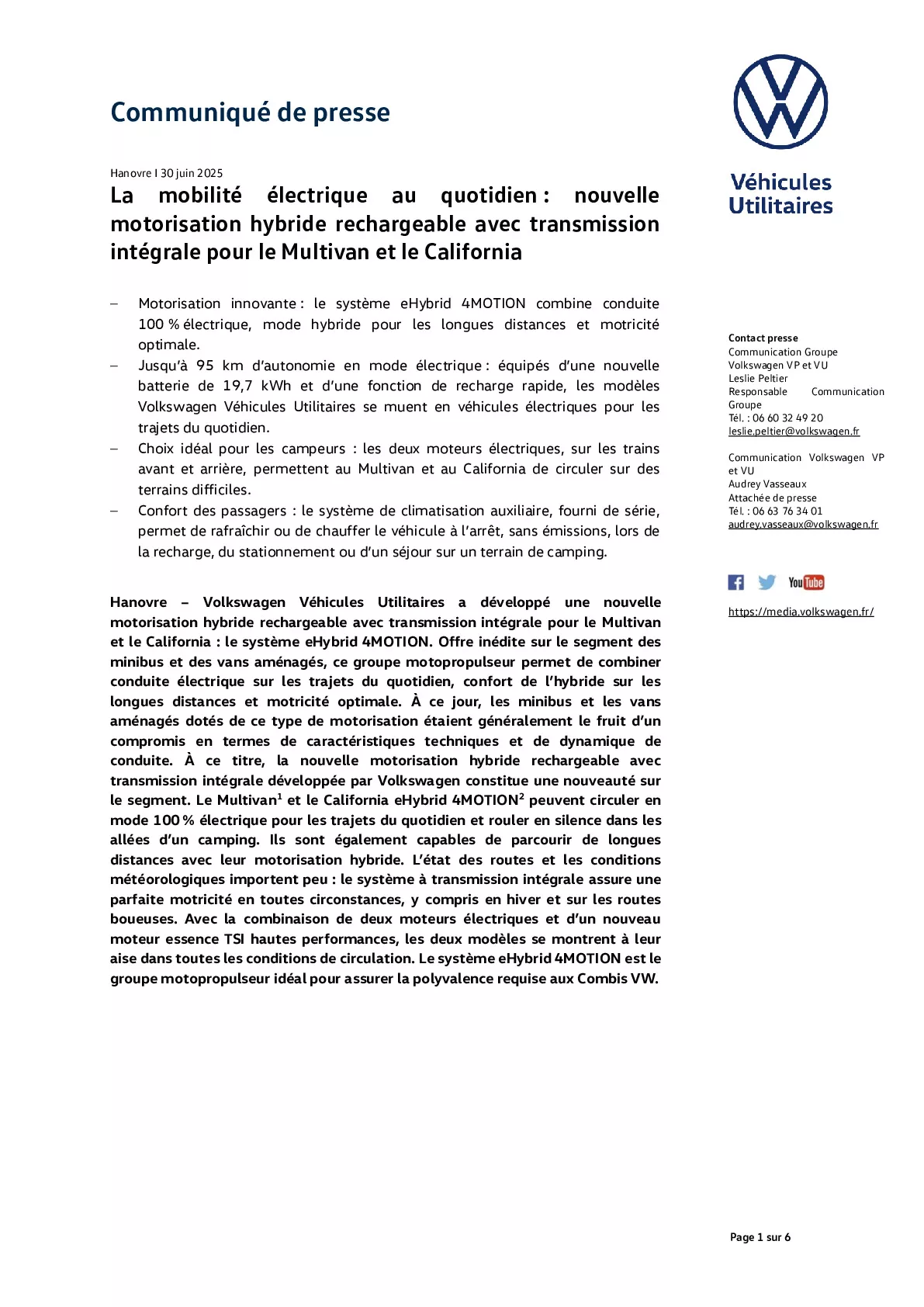 Communiqué de presse