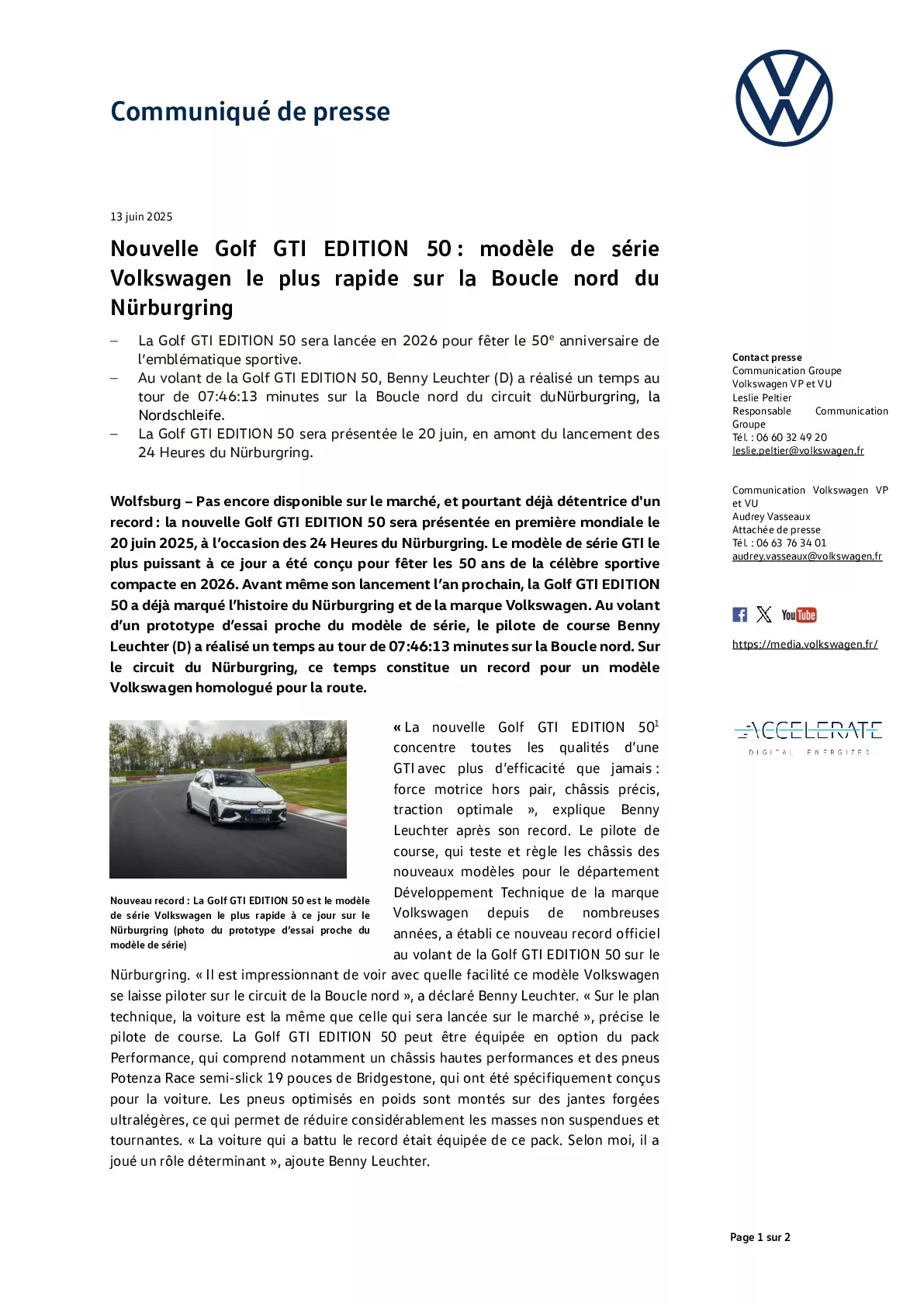 Communiqué de presse