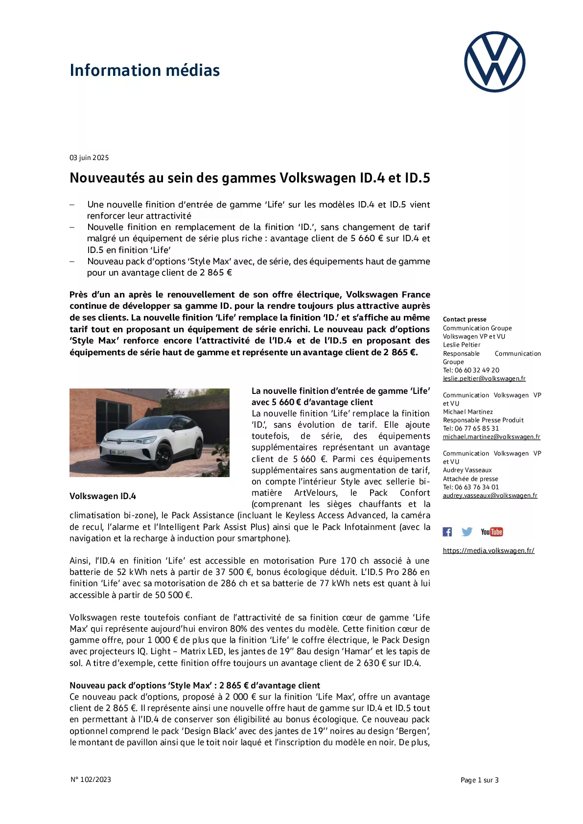 Communiqué de presse