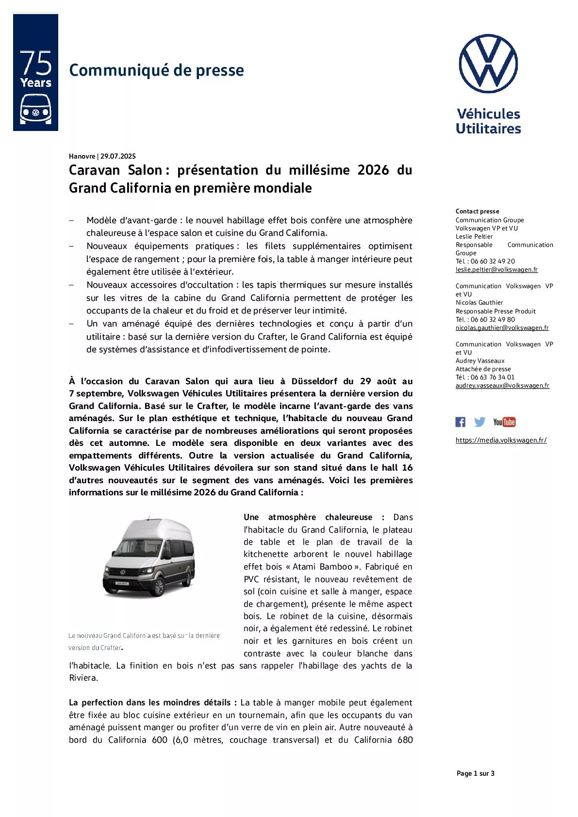 Communiqué de presse
