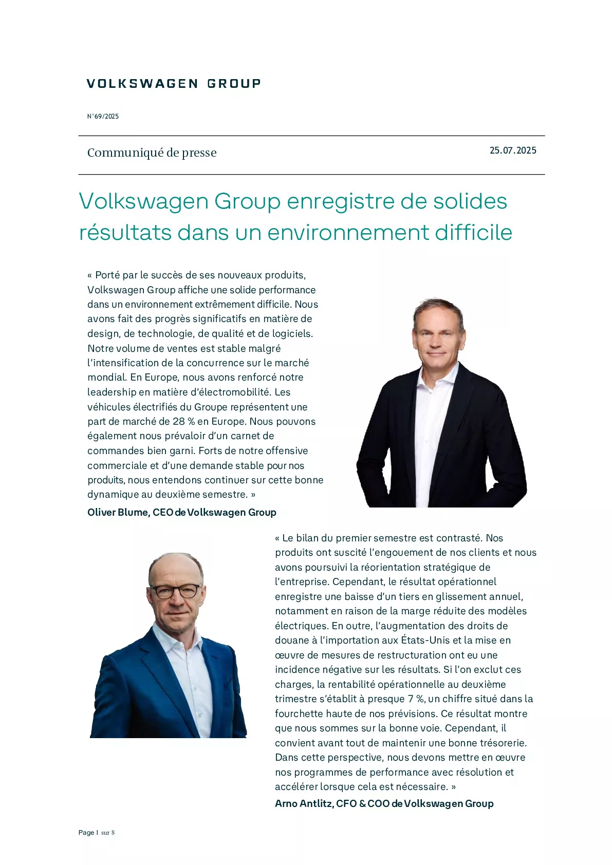 Communiqué de presse