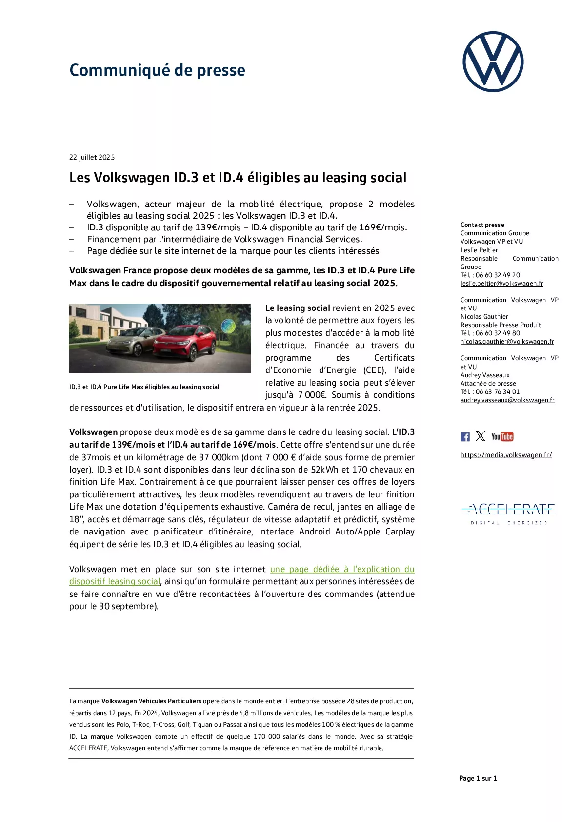 Communiqué de presse
