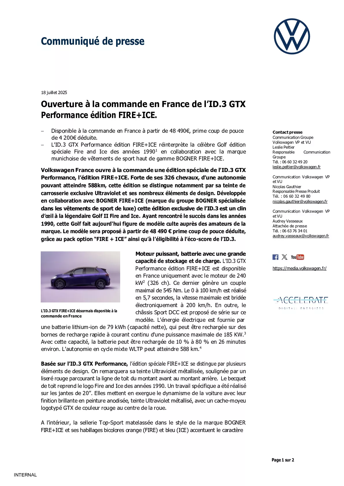 Ouverture à la commande en France de l'ID.3 GTX Performance FIRE + ICE-pdf