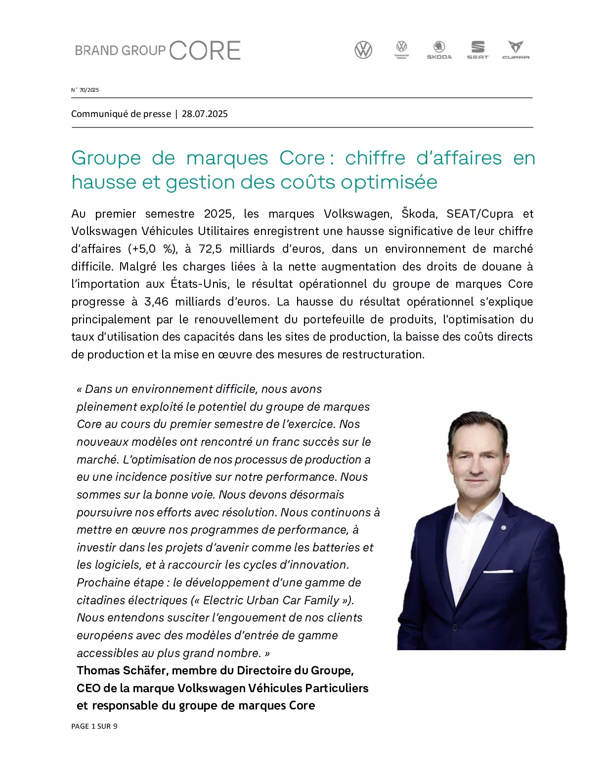 Communiqué de presse