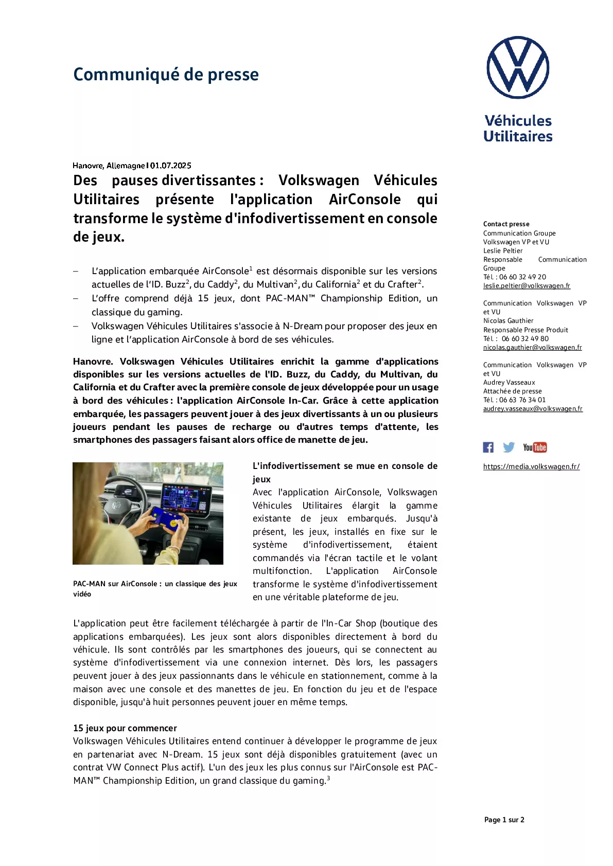 Communiqué de presse