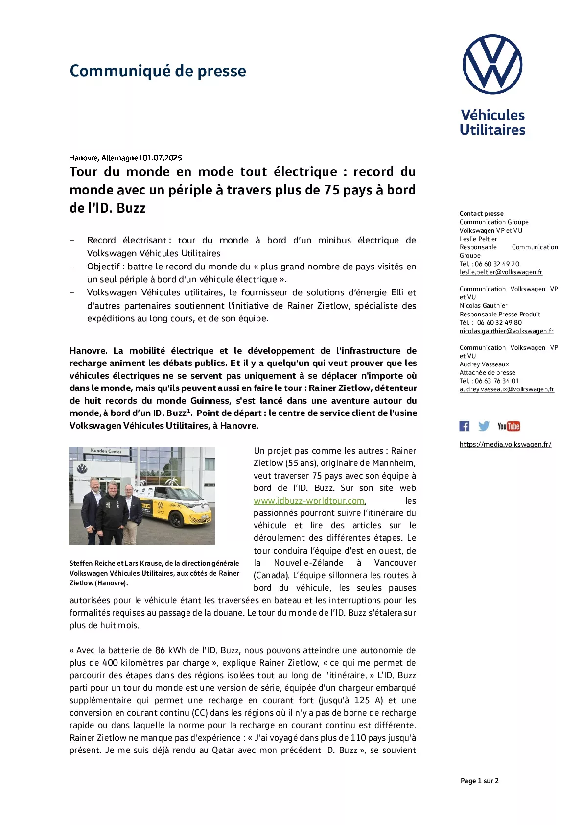 Communiqué de presse