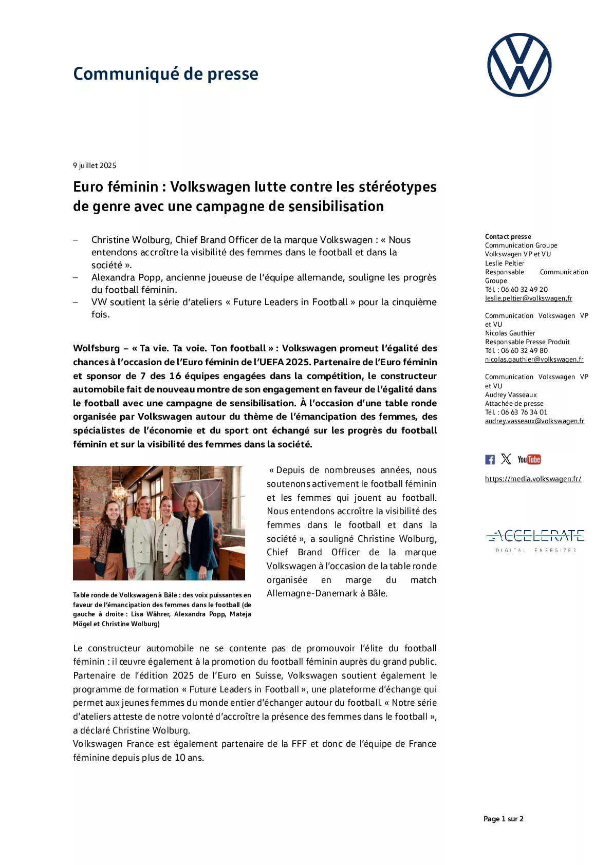 Communiqué de presse