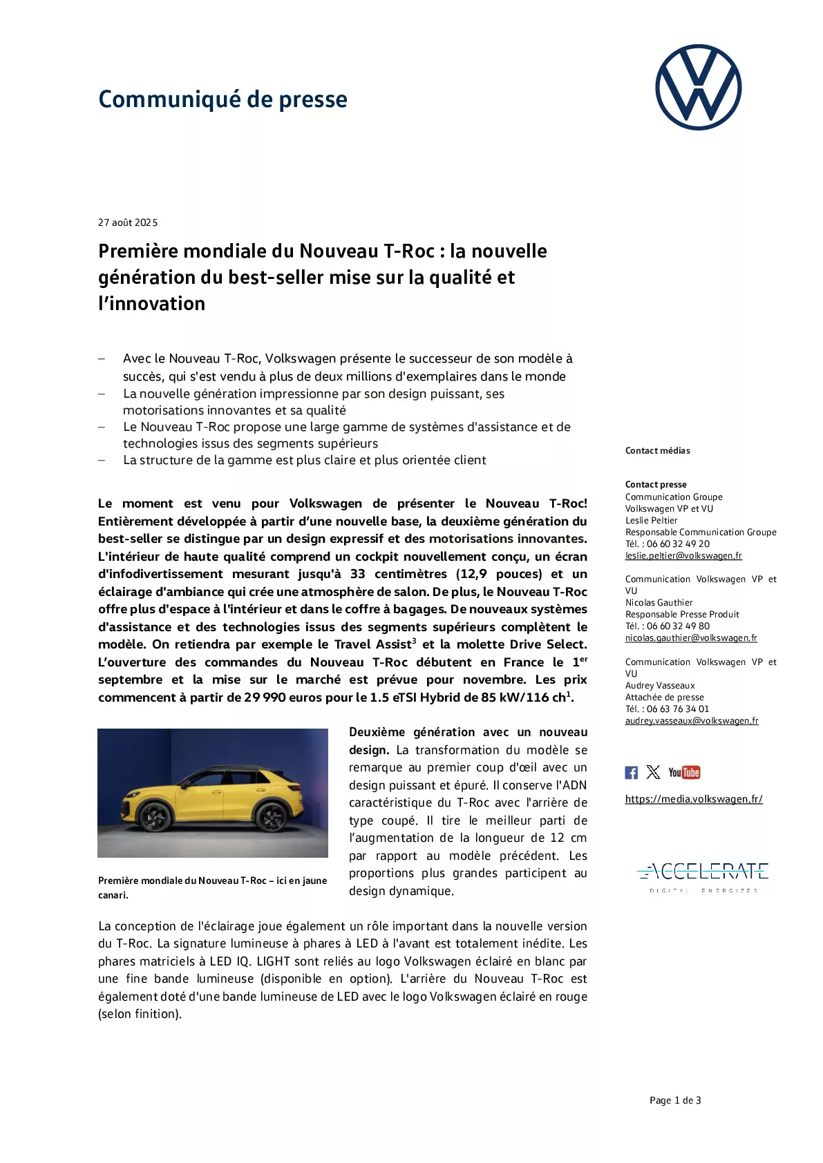 Communiqué de presse