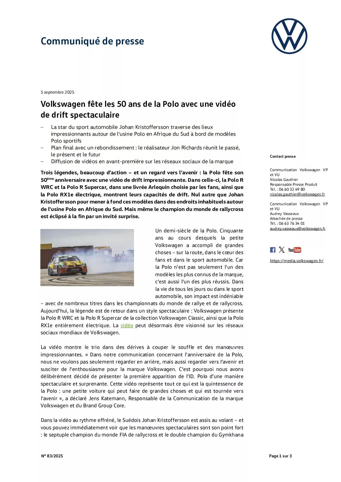 Communiqué de presse